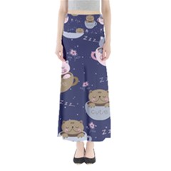 Cute Kittens Sleep Sweetly Mugs Full Length Maxi Skirt by Simbadda