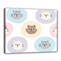 Cute Cat Seamless Pattern Background Canvas 20  x 16  (Stretched) View1