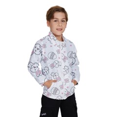 Cute Pattern With Easter Bunny Egg Kids  Windbreaker by Simbadda