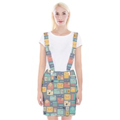 Pattern Postal Stationery Braces Suspender Skirt by Simbadda