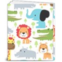 Seamless Pattern Vector With Animals Cartoon 8  x 10  Hardcover Notebook View2