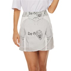 (2)dx Hoodie Mini Front Wrap Skirt by Alldesigners