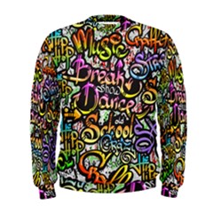 Graffiti Word Seamless Pattern Men s Sweatshirt by Simbadda