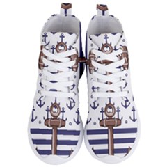 Anchor Background Design Women s Lightweight High Top Sneakers by Simbadda