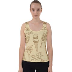 Ice-cream-vintage-pattern Velvet Tank Top by Simbadda