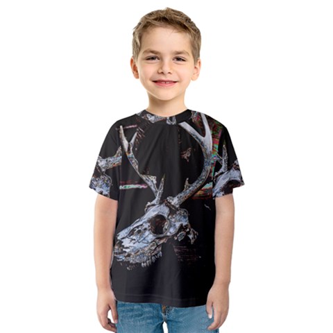 Deer Skull Kids  Sport Mesh Tee by MonfreyCavalier