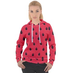 Seamless-watermelon-surface-texture Women s Overhead Hoodie by Simbadda