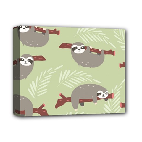 Sloths-pattern-design Deluxe Canvas 14  X 11  (stretched) by Simbadda