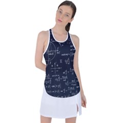 Mathematical-seamless-pattern-with-geometric-shapes-formulas Racer Back Mesh Tank Top by Simbadda