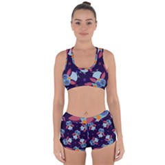 Owl-pattern-background Racerback Boyleg Bikini Set by Simbadda