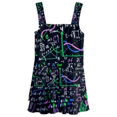 Math-linear-mathematics-education-circle-background Kids  Layered Skirt Swimsuit by Simbadda