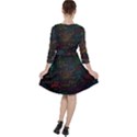 Mathematical-colorful-formulas-drawn-by-hand-black-chalkboard Quarter Sleeve Ruffle Waist Dress View2