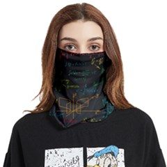 Mathematical-colorful-formulas-drawn-by-hand-black-chalkboard Face Covering Bandana (two Sides) by Simbadda