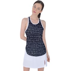 Math-equations-formulas-pattern Racer Back Mesh Tank Top by Simbadda