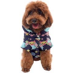 Owl-stars-pattern-background Dog Coat by Simbadda