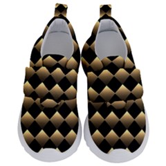 Golden-chess-board-background Kids  Velcro No Lace Shoes by Simbadda