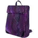 Feather Pattern Texture Form Flap Top Backpack View1