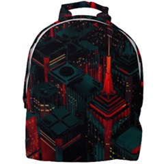 A Dark City Vector Mini Full Print Backpack by Proyonanggan