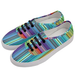 Color Stripes Women s Classic Low Top Sneakers by Proyonanggan