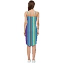 Color Stripes Wrap Frill Dress View4