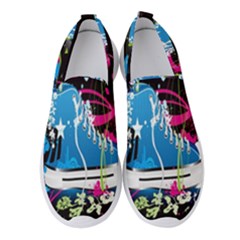 Sneakers Shoes Patterns Bright Women s Slip On Sneakers by Proyonanggan