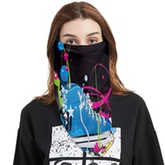 Sneakers Shoes Patterns Bright Face Covering Bandana (triangle) by Proyonanggan