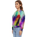 Colorful Abstract Paint Splats Background Women s Long Sleeve Raglan Tee View2