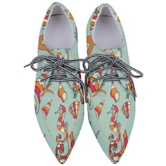 Seahorse Seashell Starfish Shell Pointed Oxford Shoes by Proyonanggan