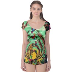 Monkey Tiger Bird Parrot Forest Jungle Style Boyleg Leotard  by Grandong