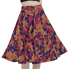 Kaleidoscope Dreams  A-line Full Circle Midi Skirt With Pocket by dflcprintsclothing