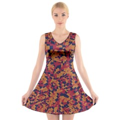 Kaleidoscope Dreams  V-neck Sleeveless Dress by dflcprintsclothing