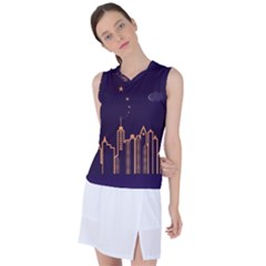 Skyscraper Town Urban Towers Women s Sleeveless Sports Top by Bangk1t