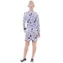 Dog Pattern Button Long Sleeve Dress View2