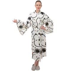 Dog Pattern Maxi Velvet Kimono by Bangk1t