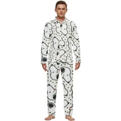 Dog Pattern Men s Long Sleeve Velvet Pocket Pajamas Set by Bangk1t