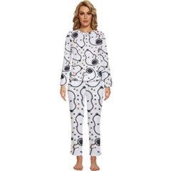 Dog Pattern Womens  Long Sleeve Lightweight Pajamas Set by Bangk1t