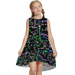 Math Linear Mathematics Education Circle Background Kids  Frill Swing Dress by Bangk1t