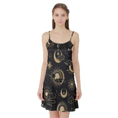 Asian Seamless Pattern With Clouds Moon Sun Stars Vector Collection Oriental Chinese Japanese Korean Satin Night Slip by Bangk1t