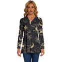 Asian Seamless Pattern With Clouds Moon Sun Stars Vector Collection Oriental Chinese Japanese Korean Long Sleeve Drawstring Hooded Top View1