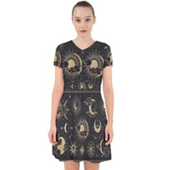 Asian-set With Clouds Moon-sun Stars Vector Collection Oriental Chinese Japanese Korean Style Adorable In Chiffon Dress by Bangk1t