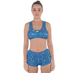 Space Rocket Solar System Pattern Racerback Boyleg Bikini Set by Bangk1t