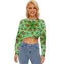Flower Mandala Art Drawing Spring Background Lightweight Long Sleeve Sweatshirt View1