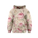 Roses Plants Vintage Retro Flowers Pattern Kids  Pullover Hoodie View1