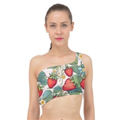 Strawberry Fruit Spliced Up Bikini Top  by Amaryn4rt