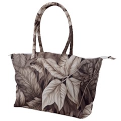 Plant Leaves Pattern Canvas Shoulder Bag by Amaryn4rt