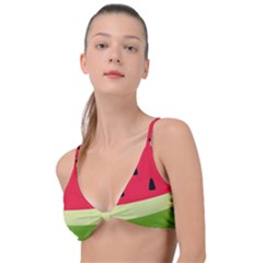 Watermelon Fruit Food Healthy Vitamins Nutrition Knot Up Bikini Top by pakminggu