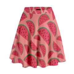 Watermelon Red Food Fruit Healthy Summer Fresh High Waist Skirt by pakminggu