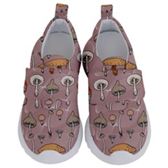 Mushrooms Autumn Fall Pattern Seamless Decorative Kids  Velcro No Lace Shoes by pakminggu