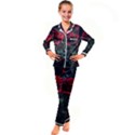 Rose Flower Plant Red Kids  Satin Long Sleeve Pajamas Set View1