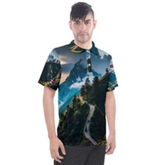 Nature Mountain Valley Men s Polo Tee by Ravend